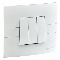 Выключатель трехклавишный mono elec...